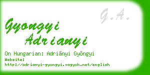 gyongyi adrianyi business card